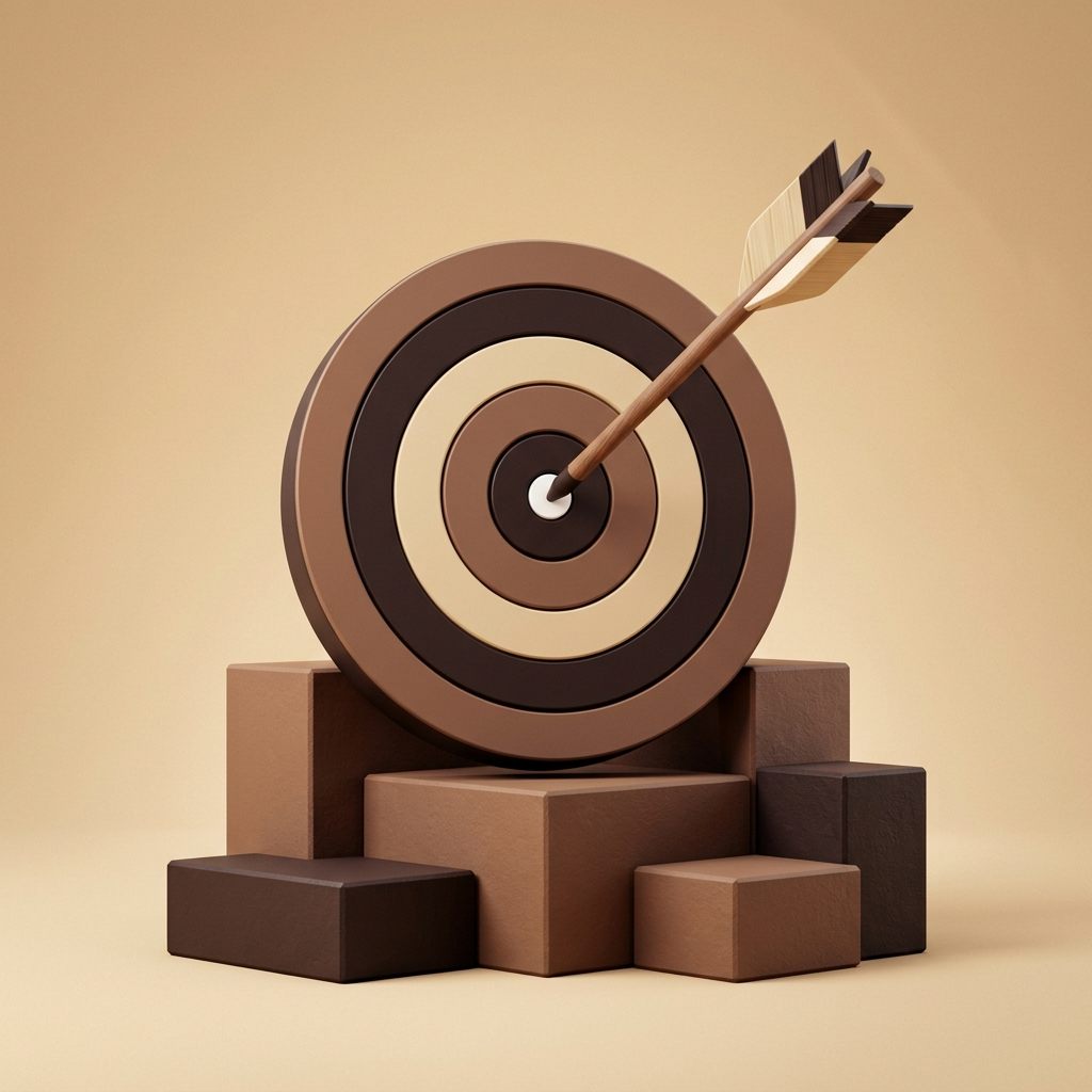 3D Target Illustration - Strategic Business & Technology Goals